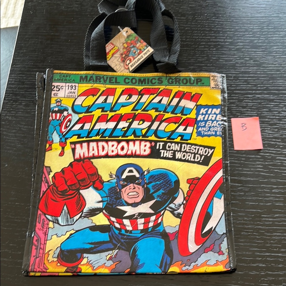 Marvel Comics - Captain America "Madbomb" - Reusable Glossy Tote Bag (Item B)NWT